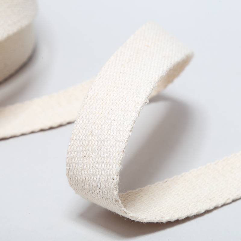 25 Mm Factory Natural Color Straps Cotton Webbing Tape Polyester Cotton Webbing Tape